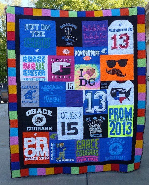 shirt quilts shirts quilt types too tee few border pattern tshirt cool block many quilting using memory toocooltshirtquilts blankets