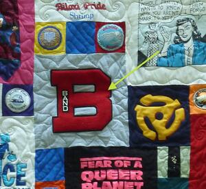 Varsity Letter in a Too Cool T-shirt Quilt