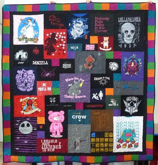 send t shirts make quilt