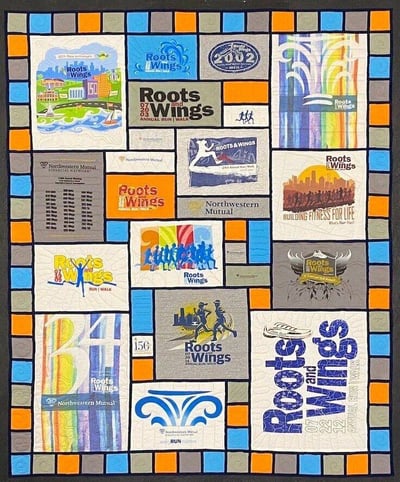 Best of T-shirt quilt of 2020  Roots Stained Glass quilt by Too Cool T-shirt Quilts