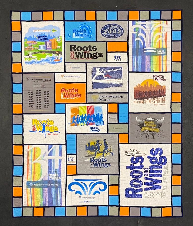 Best of T-shirt quilt of 2020  Roots Stained Glass copy