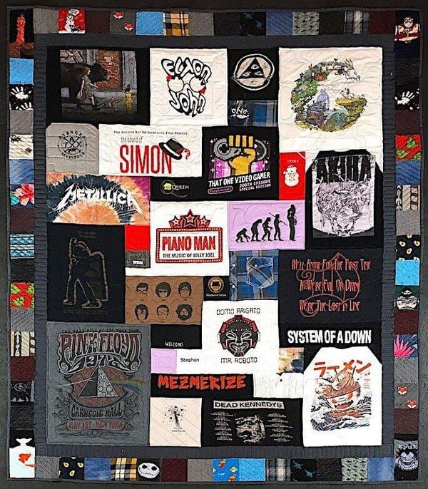 Best of T-shirt quilt of 2020 -novelty border-1