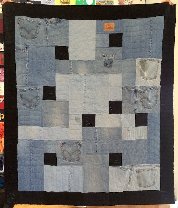 Blue jean quilt by Too Cool T-shirt Quilts