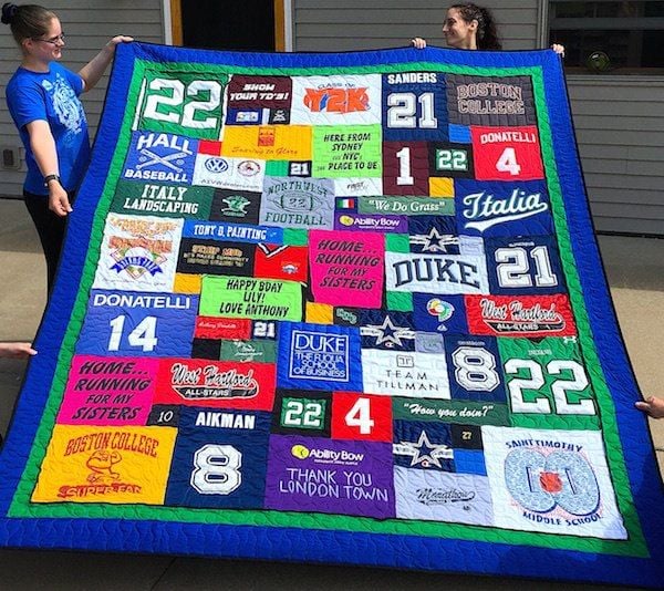 college t shirt quilt