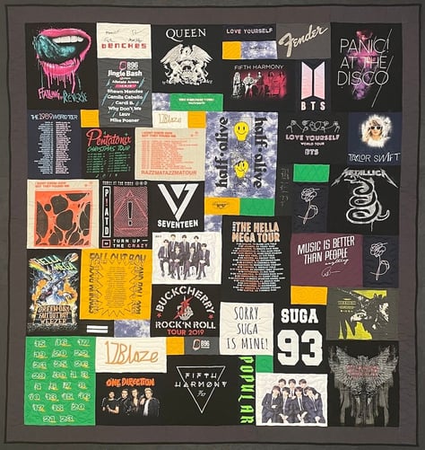 concert T-shirt Quilt by Too Cool T-shirt Quilts