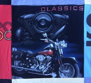 Cropped off designs in a T-shirt quilt or blanket are bad