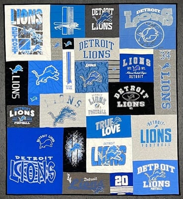 Detroit Lions T-shirt Quilt vy Too Cool T-shirt quilts.