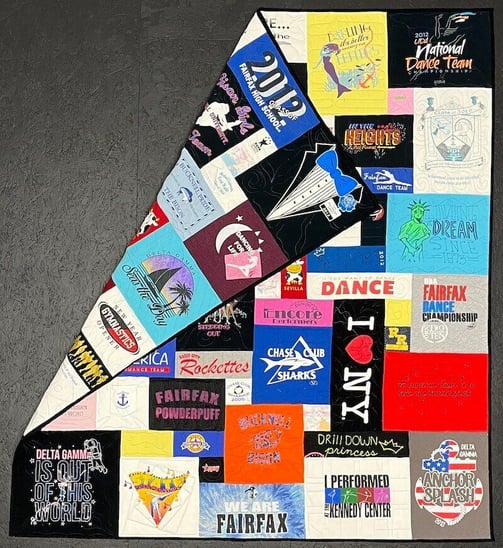 Double sided quilt by Too Cool T-shirt Quilts