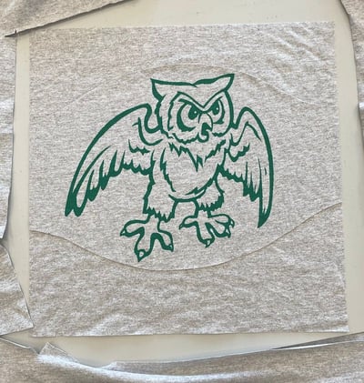 Editing Owl on a T-shirt for a quilt