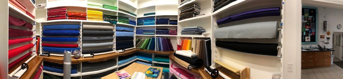 Fabric room full of color choices for your Too Cool T-shirt quilt