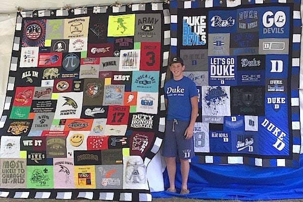 college t shirt quilt