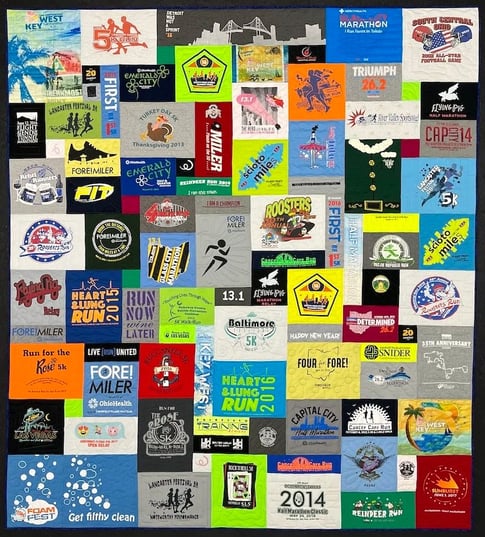 T-shirt quilt by Too Cool T-shirt quilts