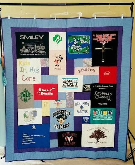 t shirt quilt wall hanging