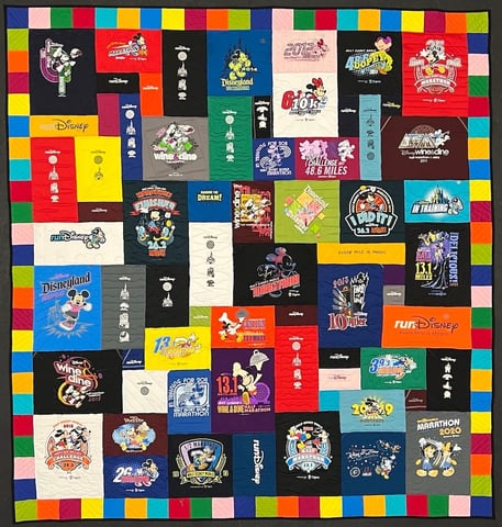 runDisney T-shirt Quilt by Too Cool T-shirt Quilts