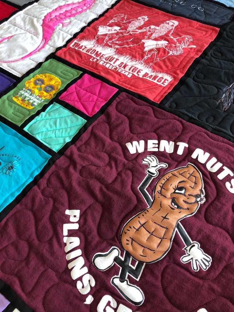 stained glass t shirt quilt