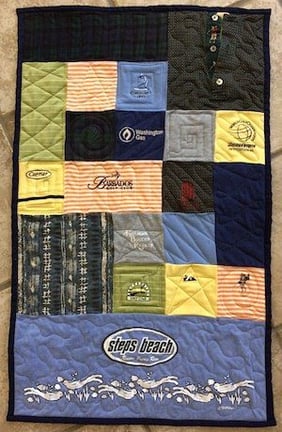 Small Memory clothing quilt by Too Cool T-shirt Quilts