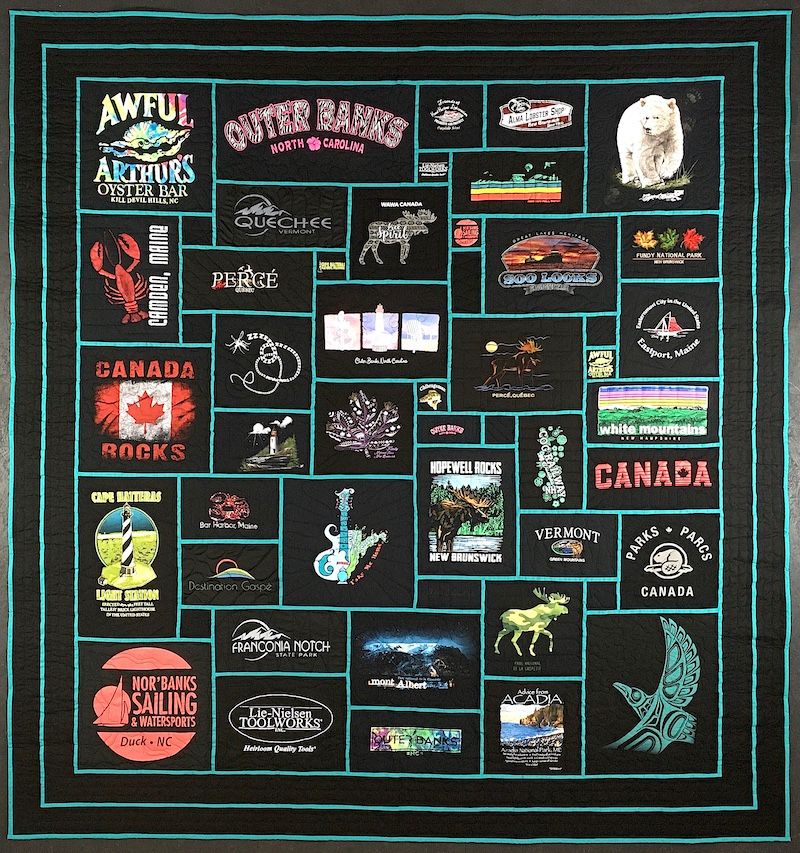 stained glass t shirt quilt