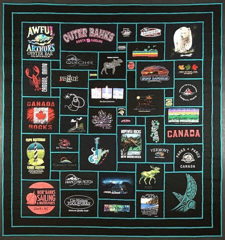 T-shirt quilt by Too Cool T-shirt quilts