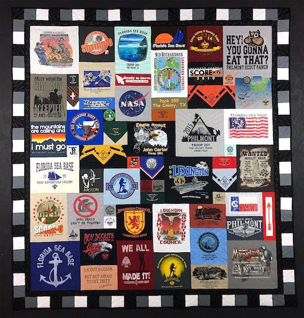 boy scout quilt by Too Cool T-shirt Quilts