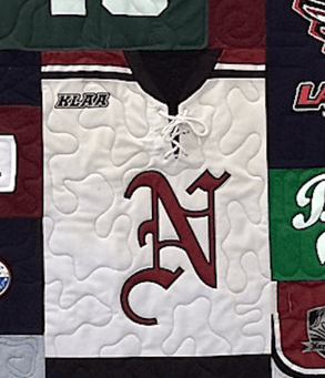 hockey quilt by Too Cool T-shirt Quilts
