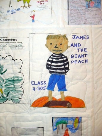 childs artwork in a Too Cool T-shirt Quilt