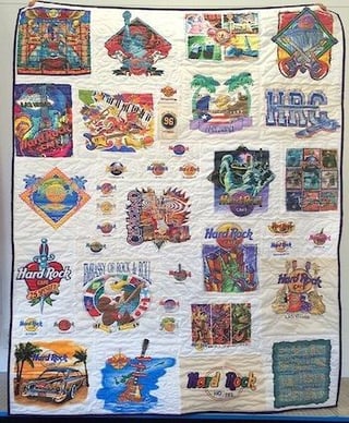 Hard Rock t-shirts – Making Scrap Quilts from Stash